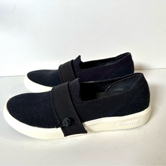 Blueview Pacific Eco-Friendly Plastic-Free Slip-On Sneaker Pitch Black 8 Womens - Picture 4 of 10